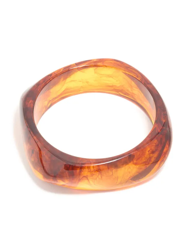 Brown Acrylic Bangle sold by lovisa