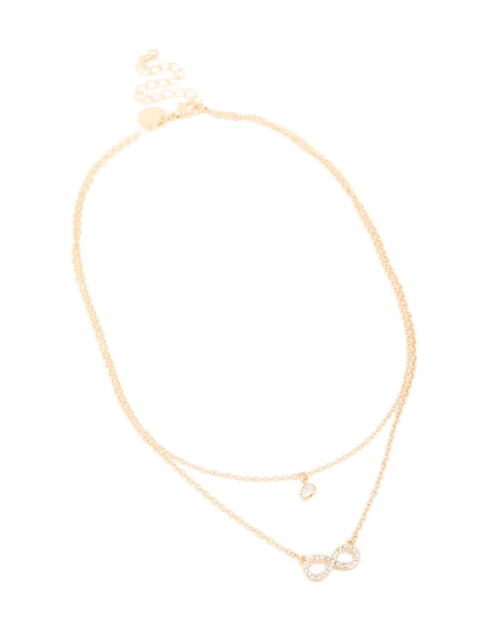 Gold Diamante & Infinity Layered Necklace sold by lovisa product image thumbnail 2