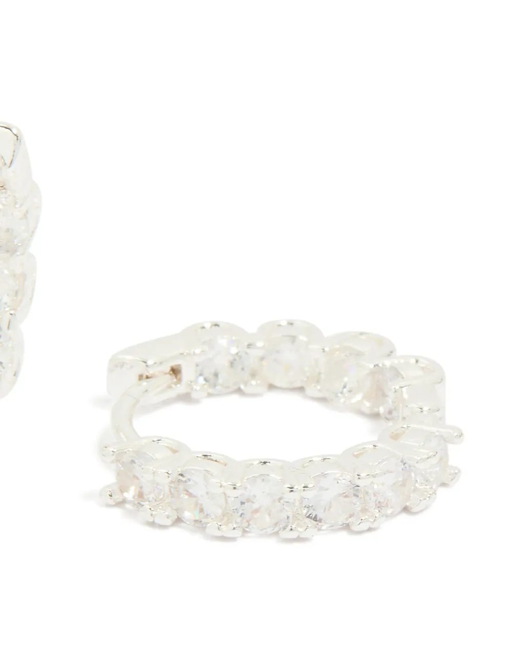 Silver Plated Cubic Zirconia Small Hoop Earrings sold by lovisa product image thumbnail 5