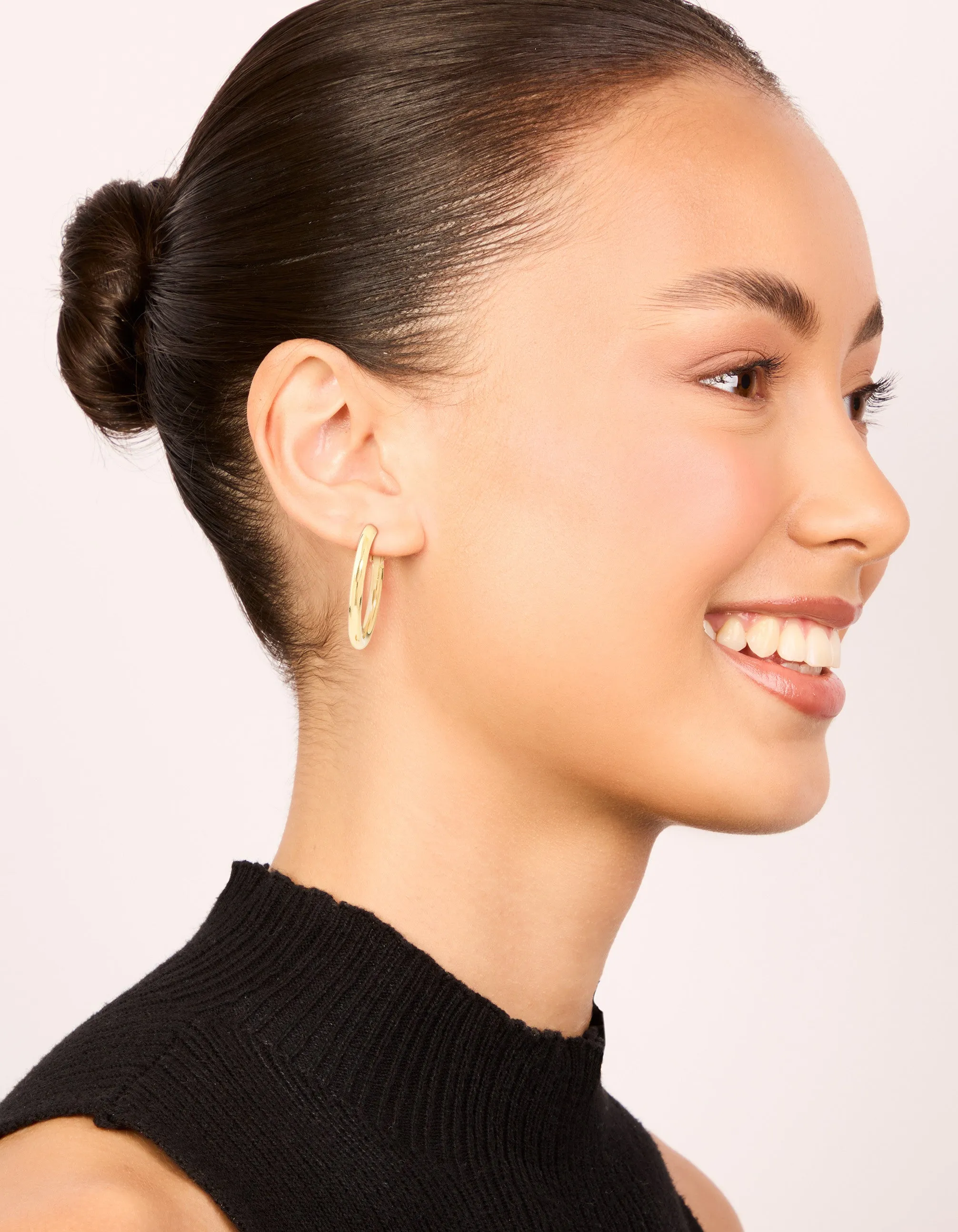 Waterproof Gold Plated Stainless Steel Hoop Earrings sold by lovisa product image thumbnail 3