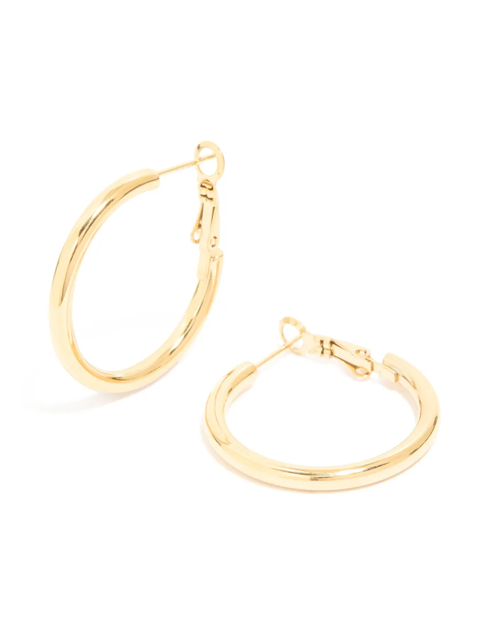 Waterproof Gold Plated Stainless Steel Hoop Earrings sold by lovisa