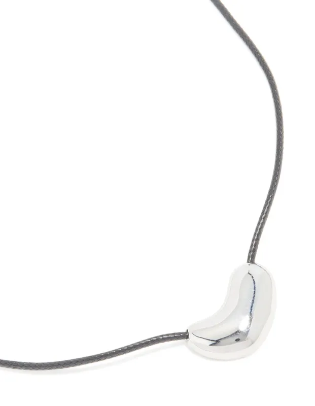 Waterproof Stainless Steel Pebble Pendant Cord Necklace sold by lovisa