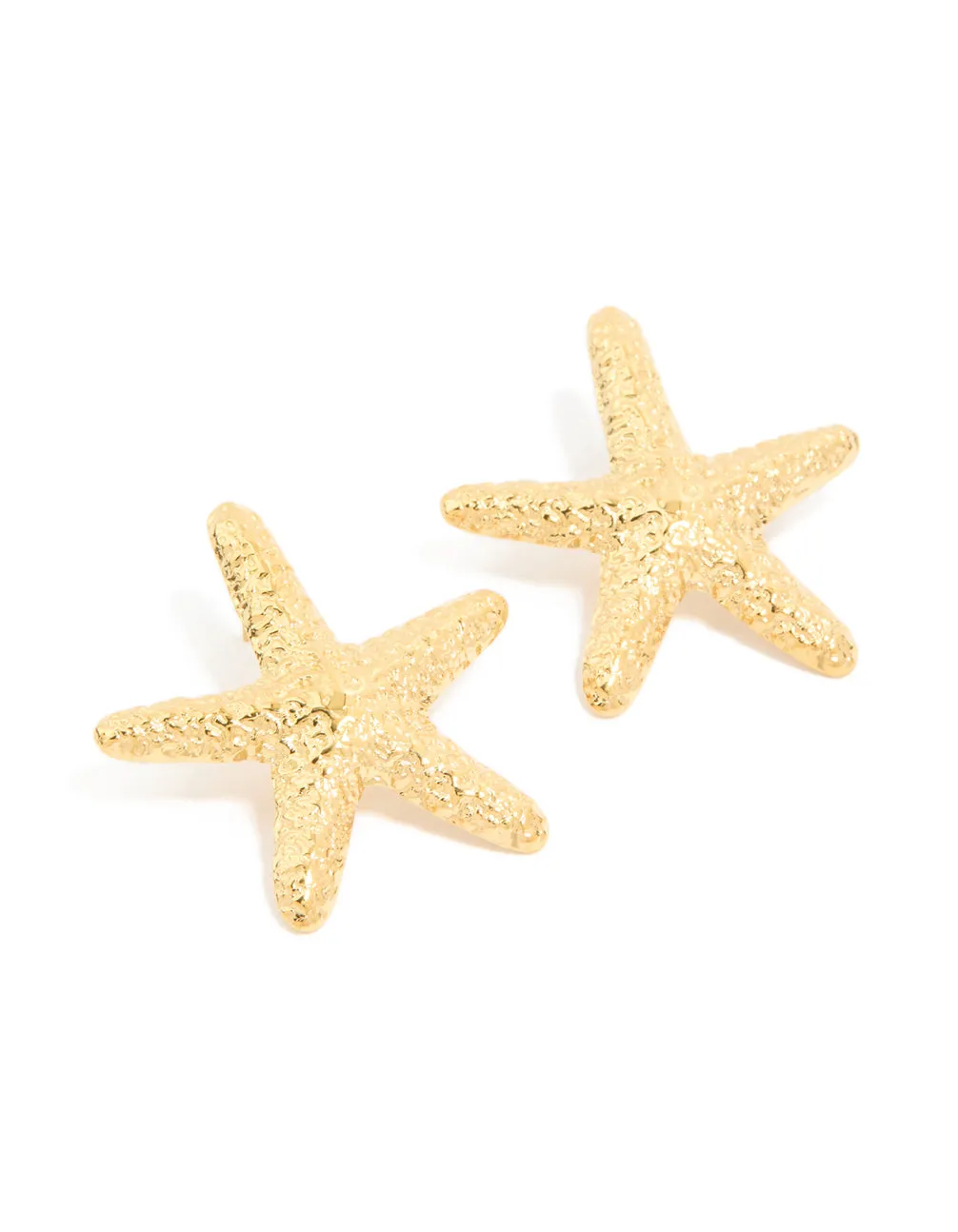Waterproof Gold Plated Stainless Steel Statement Starfish Stud Earrings sold by lovisa