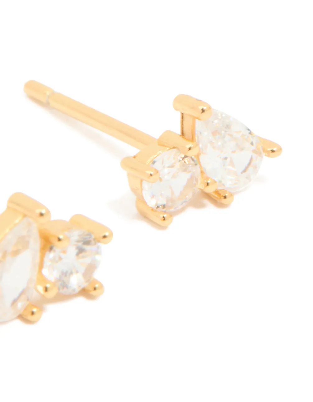 Gold Plated Sterling Silver Cubic Zirconia Cluster Stud Earrings sold by lovisa product image thumbnail 3