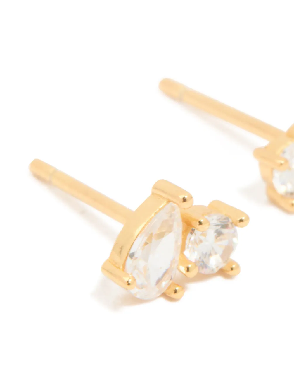 Gold Plated Sterling Silver Cubic Zirconia Cluster Stud Earrings sold by lovisa product image thumbnail 2