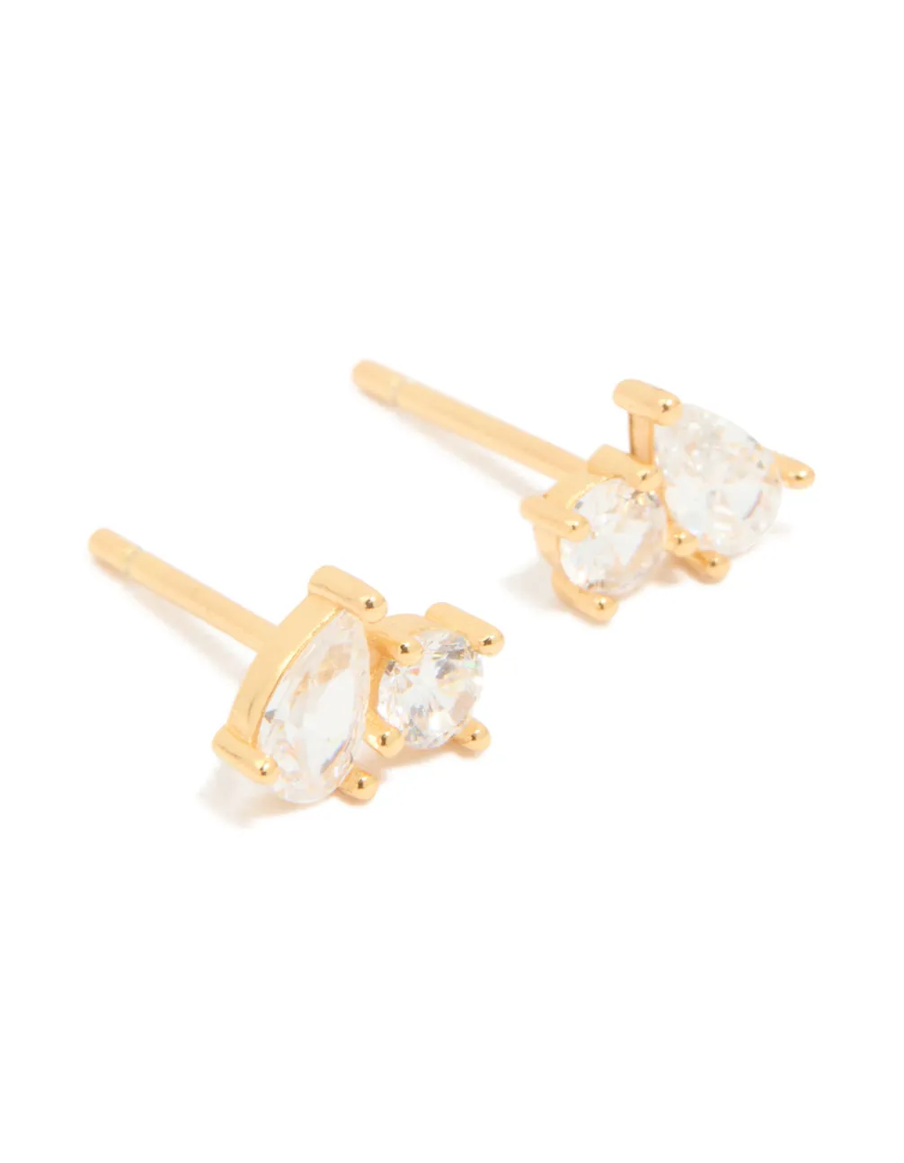Gold Plated Sterling Silver Cubic Zirconia Cluster Stud Earrings sold by lovisa