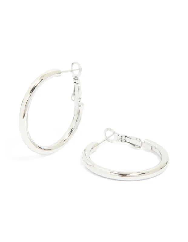 Waterproof Stainless Steel Hoop Earrings 40 MM sold by lovisa
