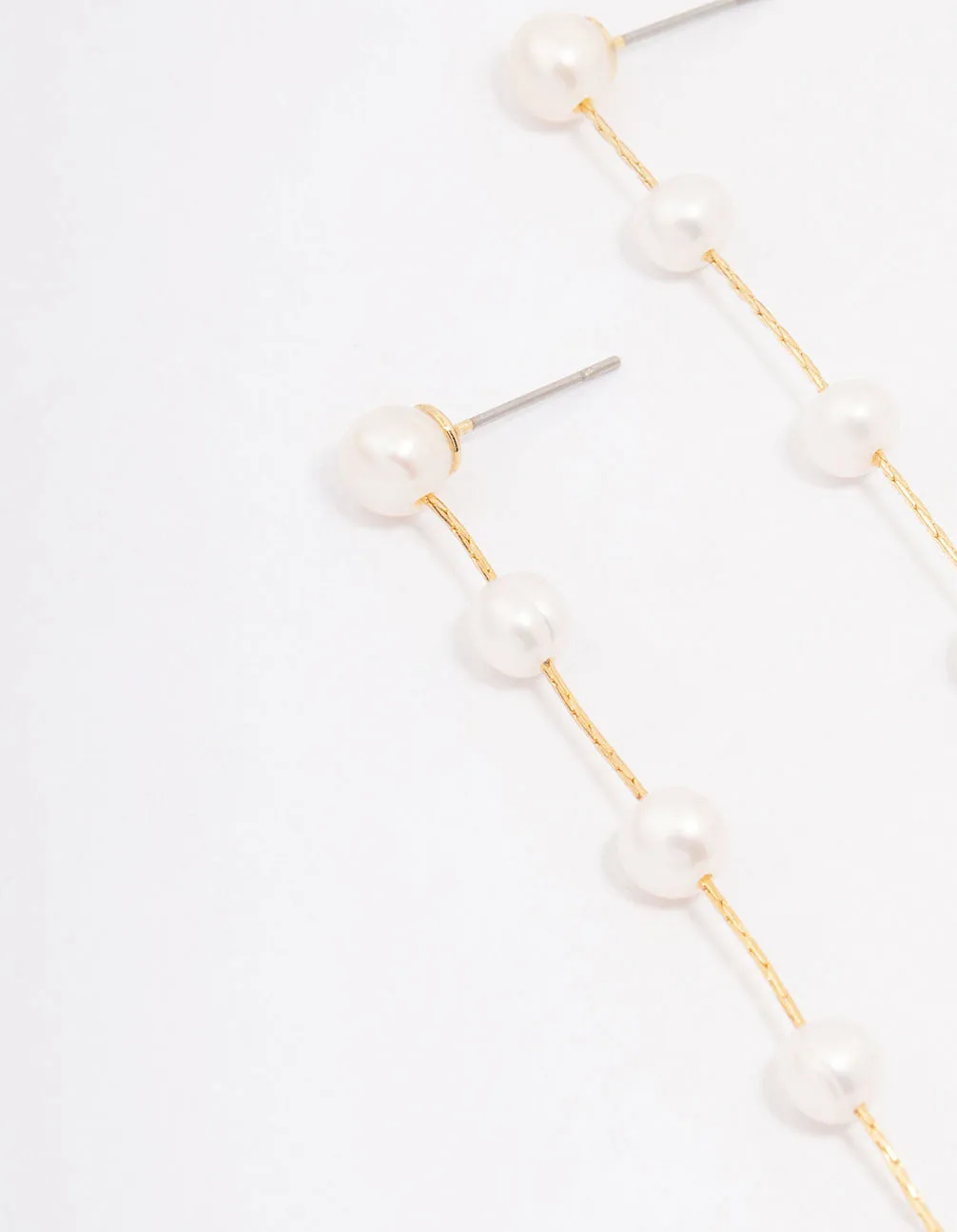 Gold Plated Freshwater Pearl Long Drop Earrings sold by lovisa product image thumbnail 2