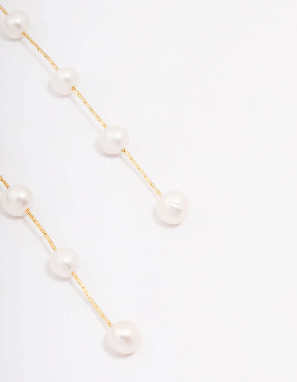 Gold Plated Freshwater Pearl Long Drop Earrings sold by lovisa product image thumbnail 3