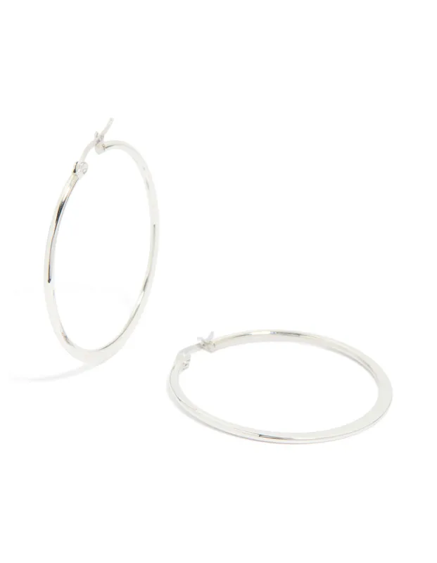Waterproof Stainless Steel Thin Hoop Earrings sold by lovisa
