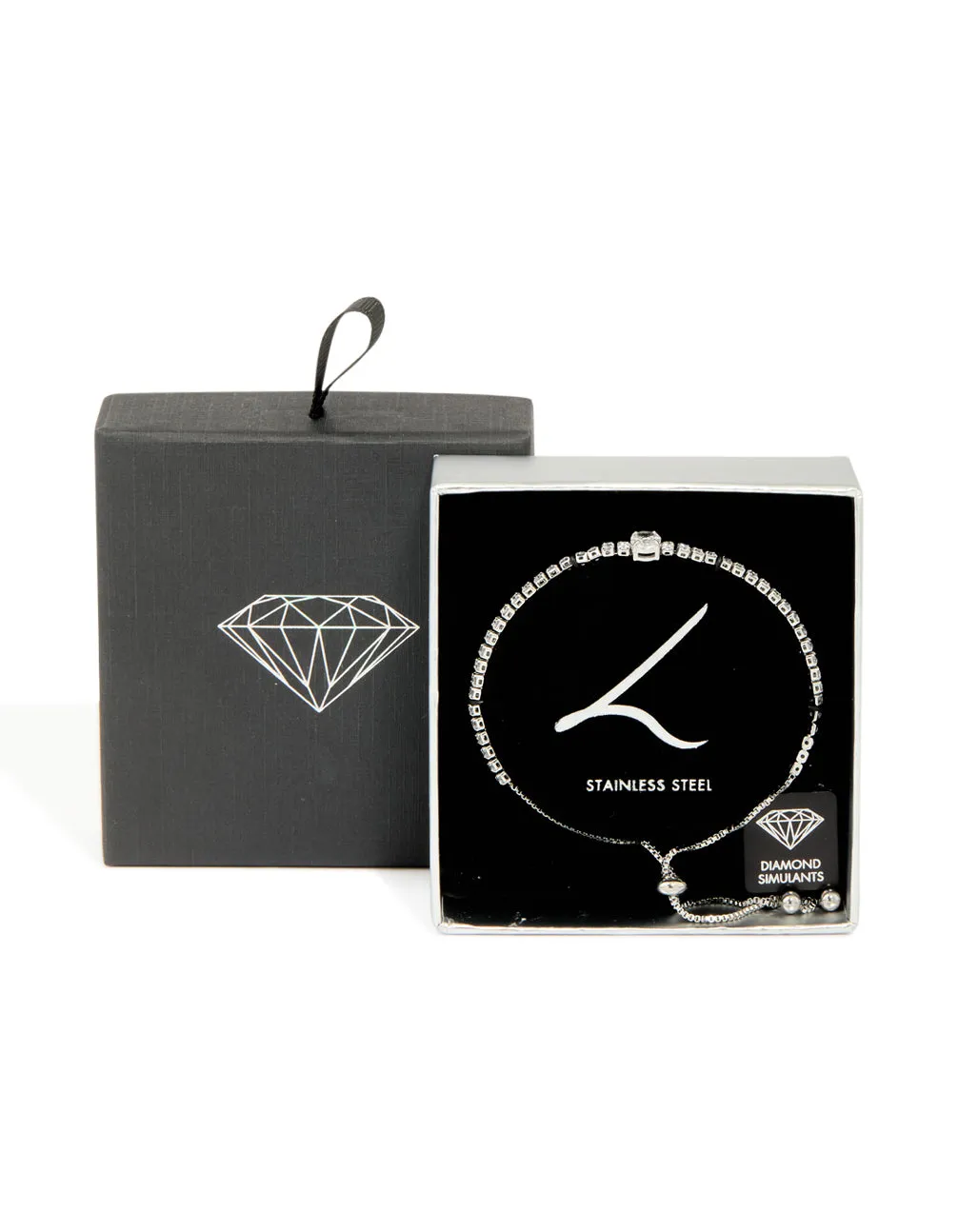 Silver Cubic Zirconia Tennis Toggle Bracelet sold by lovisa product image thumbnail 3