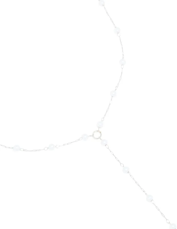 Waterproof Stainless Steel Pearl Y-Necklace sold by lovisa
