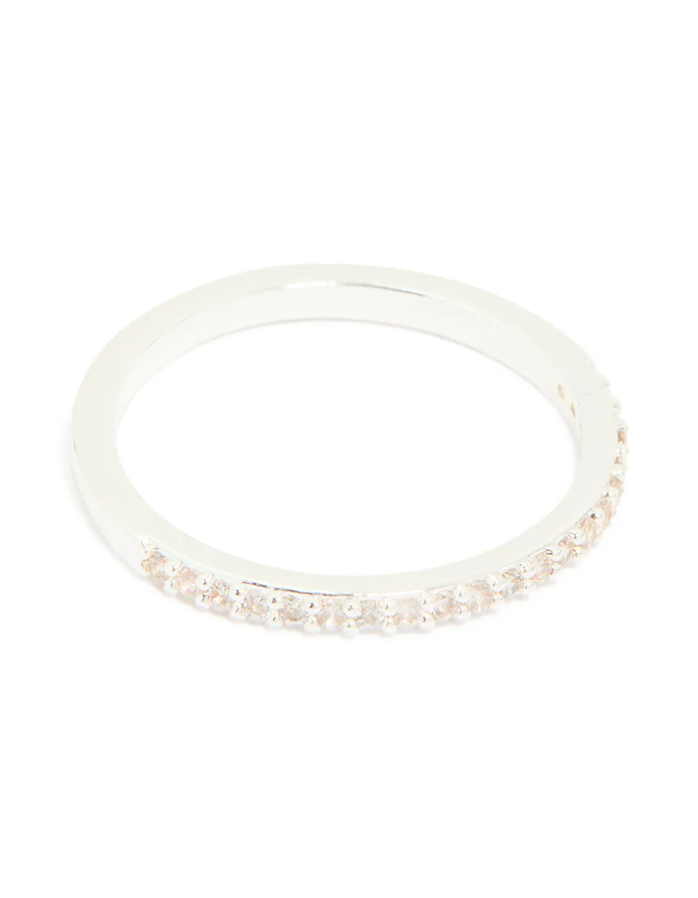 Silver Plated Cubic Zirconia Square & Band Rings 2-Pack sold by lovisa product image thumbnail 2