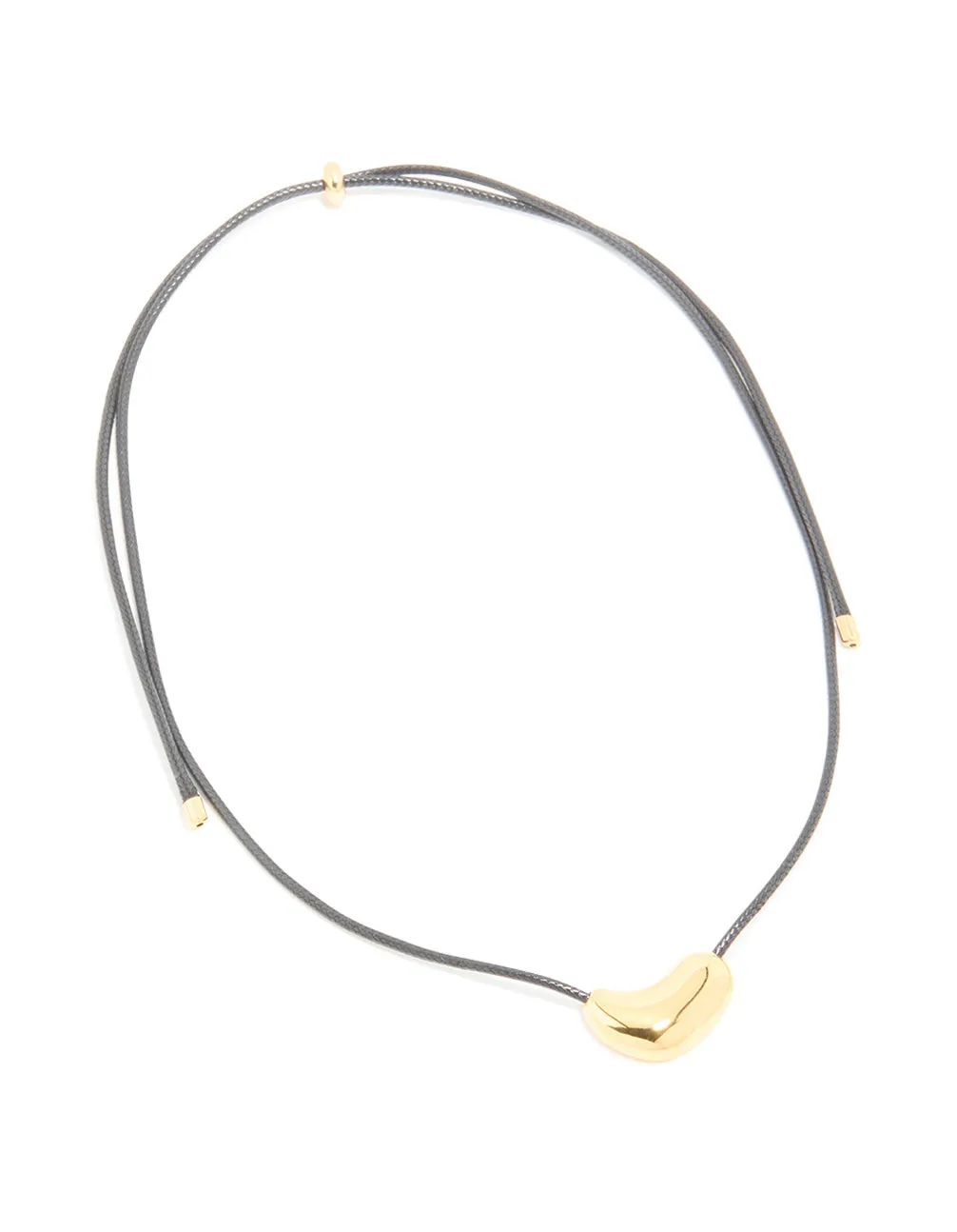 Waterproof Gold Plated Stainless Steel Pebble Pendant Cord Necklace sold by lovisa product image thumbnail 2