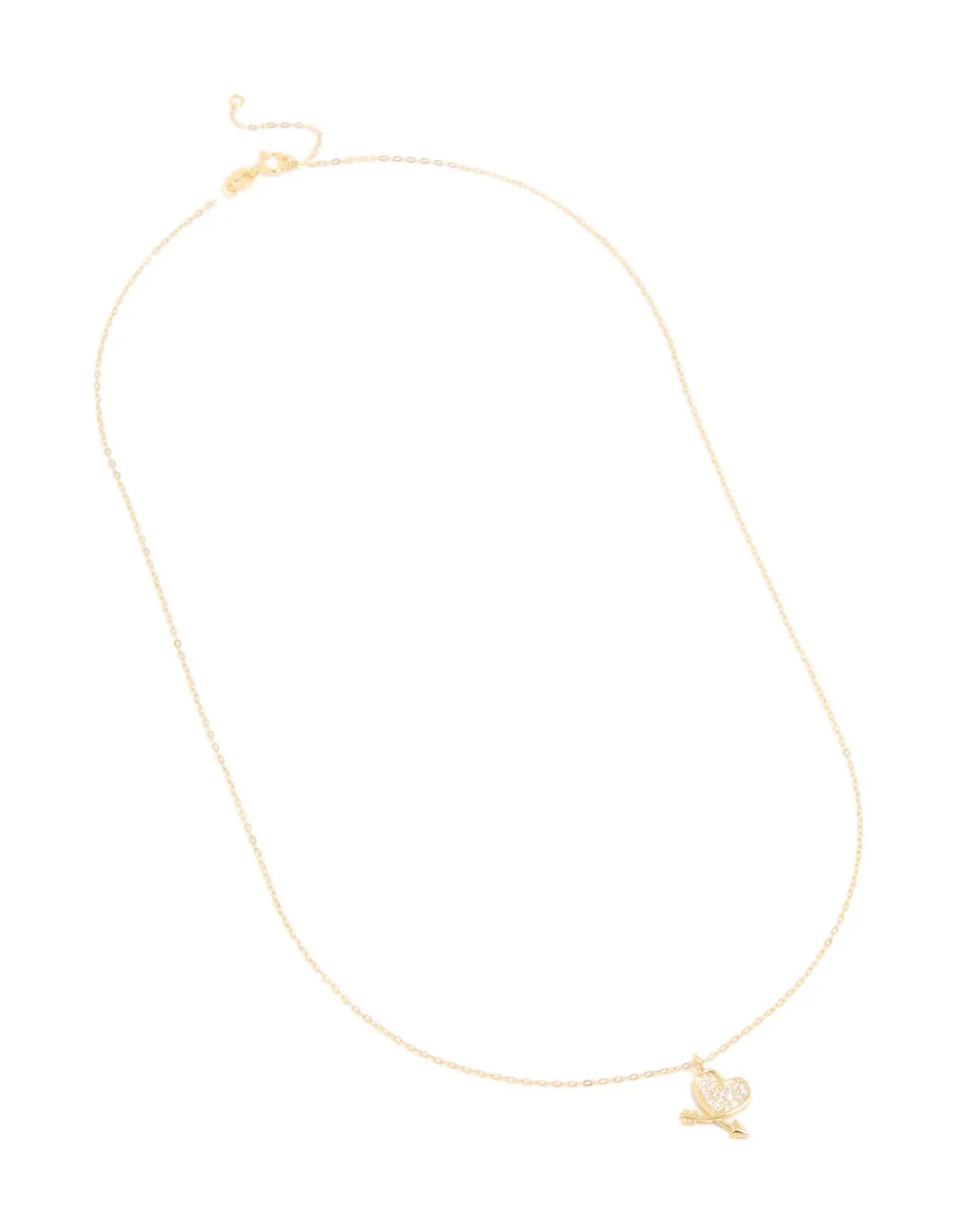 Gold Plated Sterling Silver Cubic Zirconia Heart Arrow Necklace sold by lovisa product image thumbnail 2