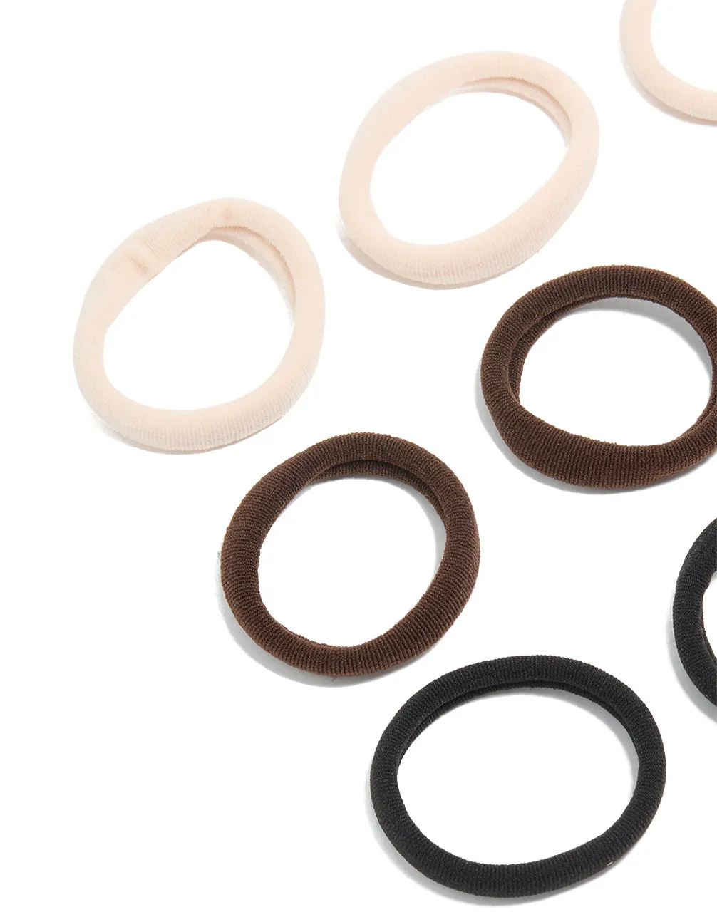 Neutral Toned Soft Hair Ties 12-Pack sold by lovisa product image thumbnail 2