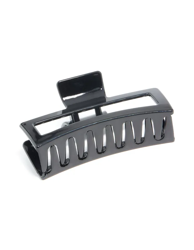 Black Coated Shiny Extra Large Claw Clip sold by lovisa