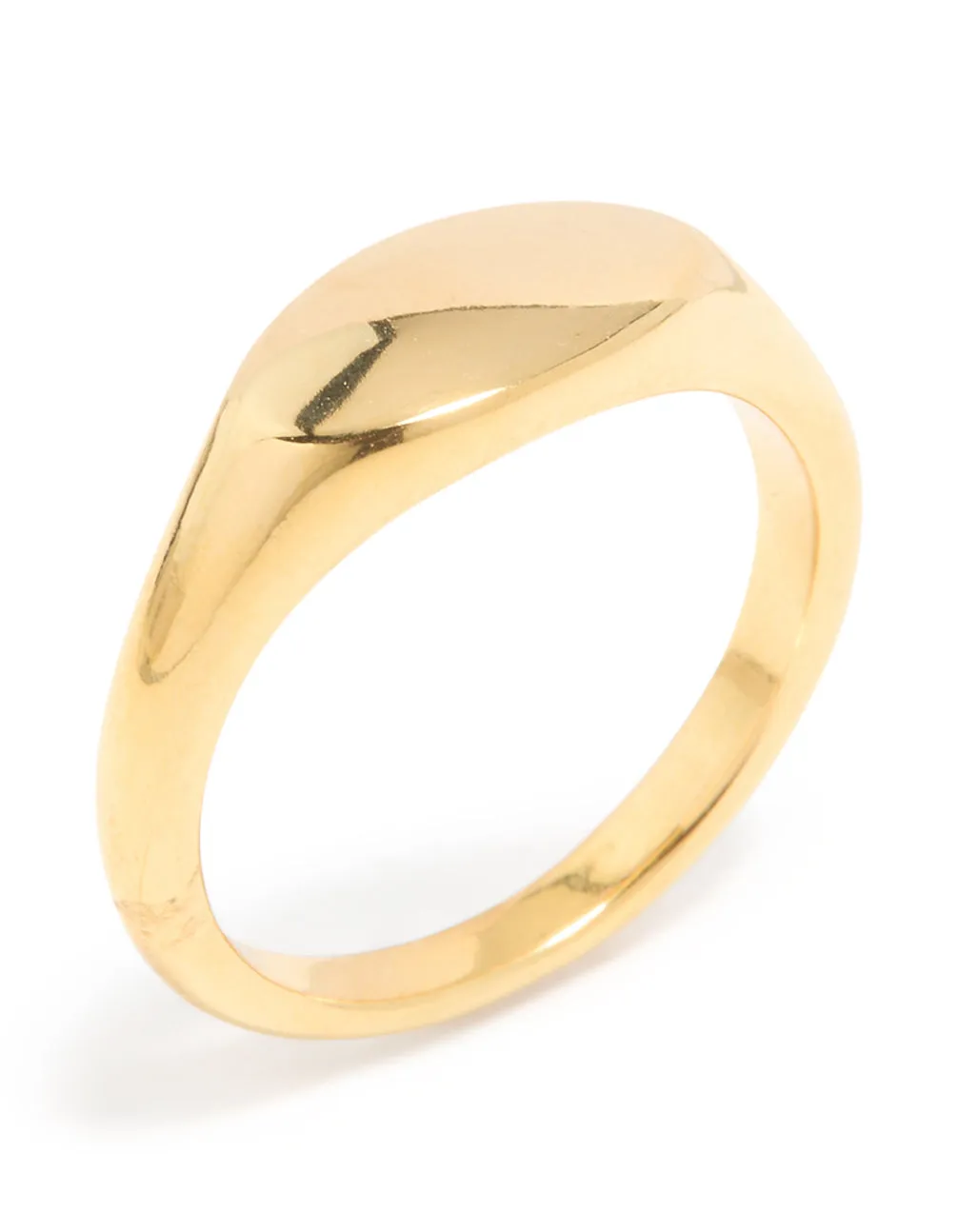 Waterproof Gold Plated Stainless Steel Oval Signet Ring sold by lovisa product image thumbnail 2