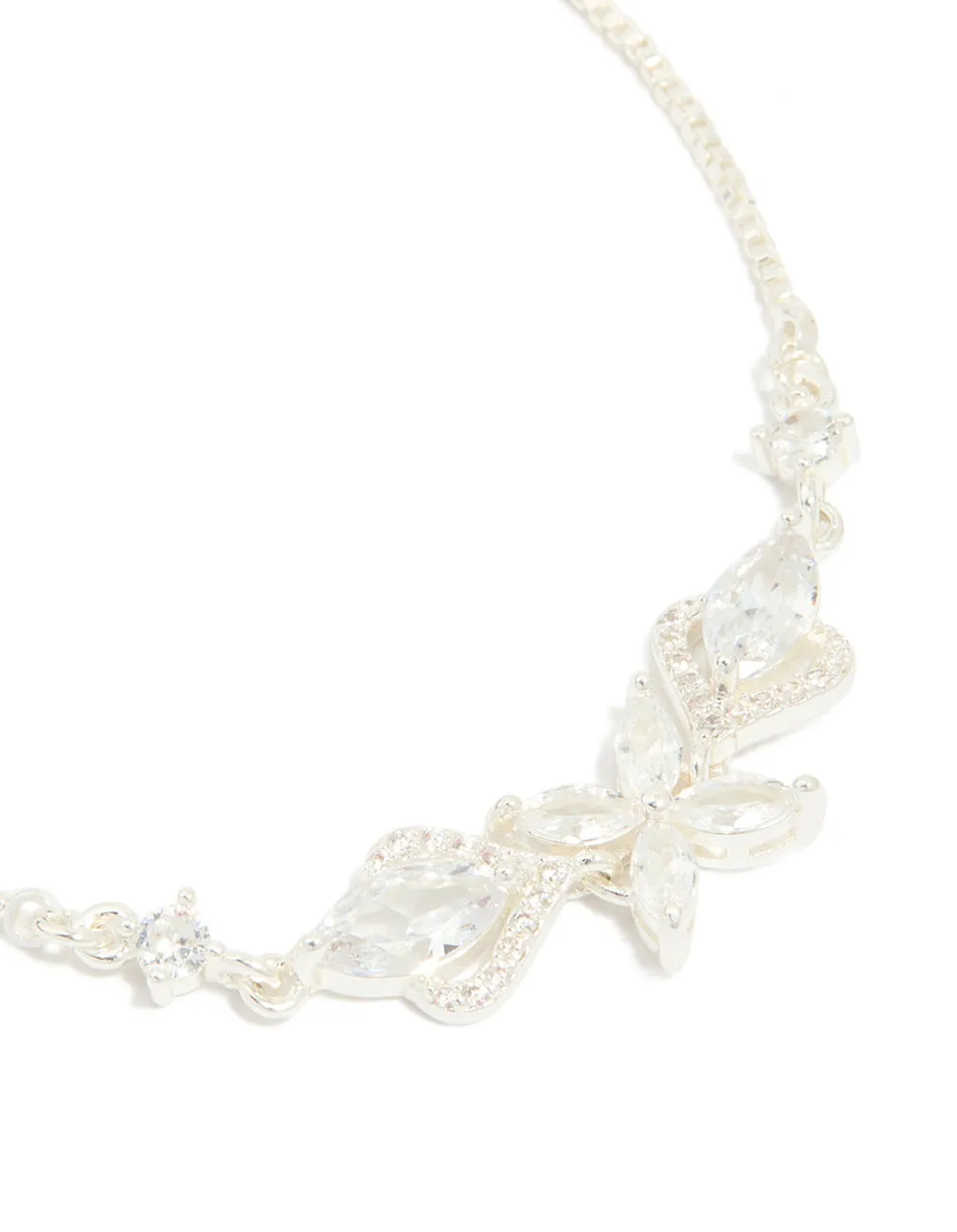 Silver Cubic Zirconis Flower Marquise Vintage Toggle Bracelet sold by lovisa product image thumbnail 2