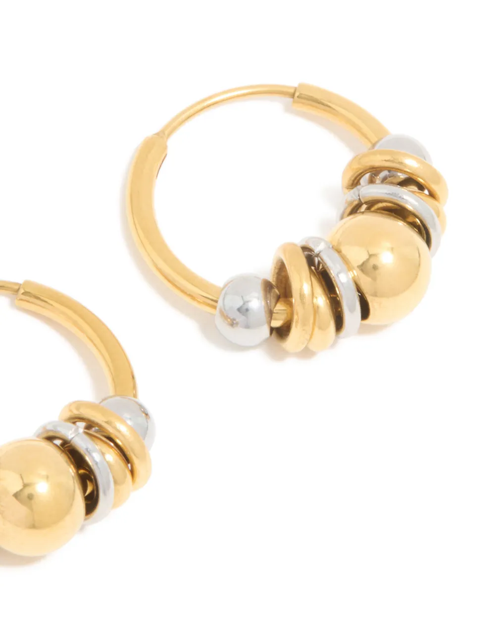 Waterproof Gold Plated Stainless Steel Small Rondell Clicker Hoop Earrings sold by lovisa product image thumbnail 3