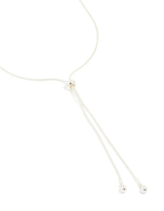 Silver Plated Adjustable Toggle Y-Necklace sold by lovisa