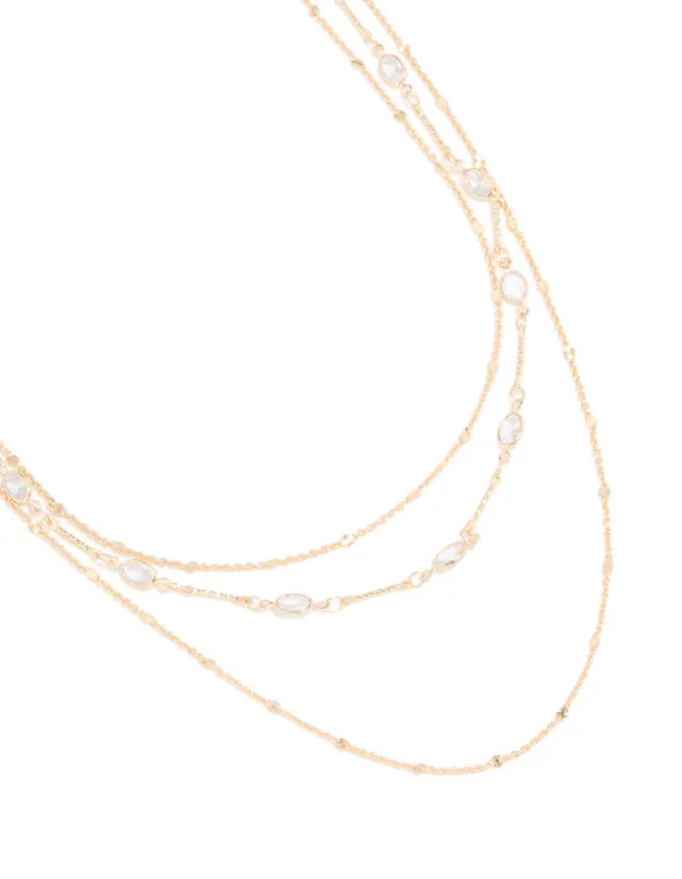 Gold Diamante Layered Waist Chain sold by lovisa