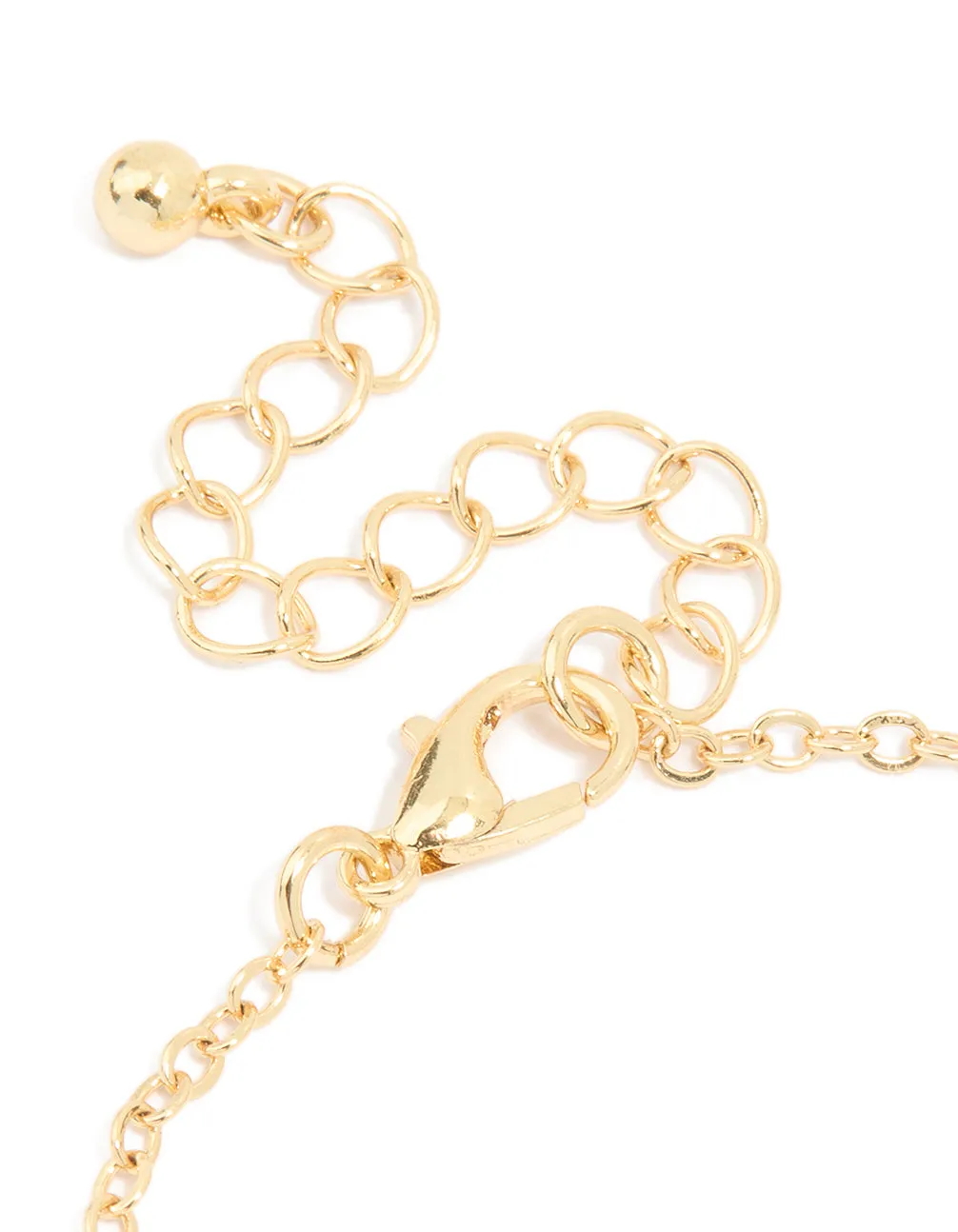Gold Plated Cubic Zirconia Flower Outline Bracelet sold by lovisa product image thumbnail 3