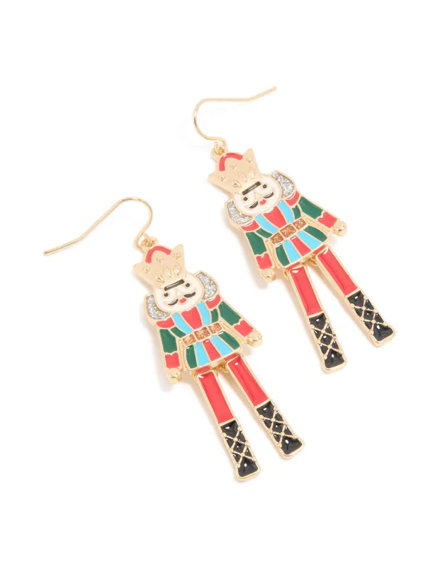 Gold Nutcracker Earrings sold by lovisa