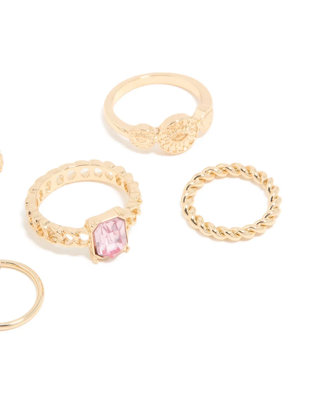 Gold Diamante Mixed Rings 6-Pack sold by lovisa product image thumbnail 3