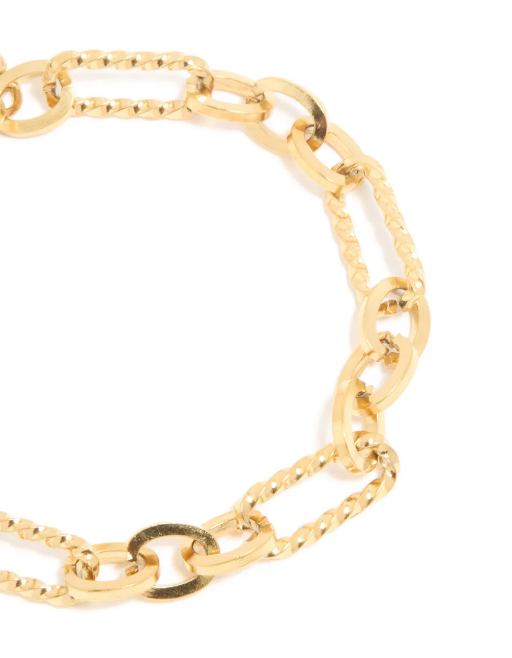 Waterproof Gold Plated Stainless Steel Multi-Link Chain Bracelet sold by lovisa product image thumbnail 2