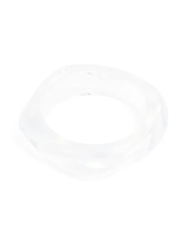 Clear Acrylic Bangle sold by lovisa