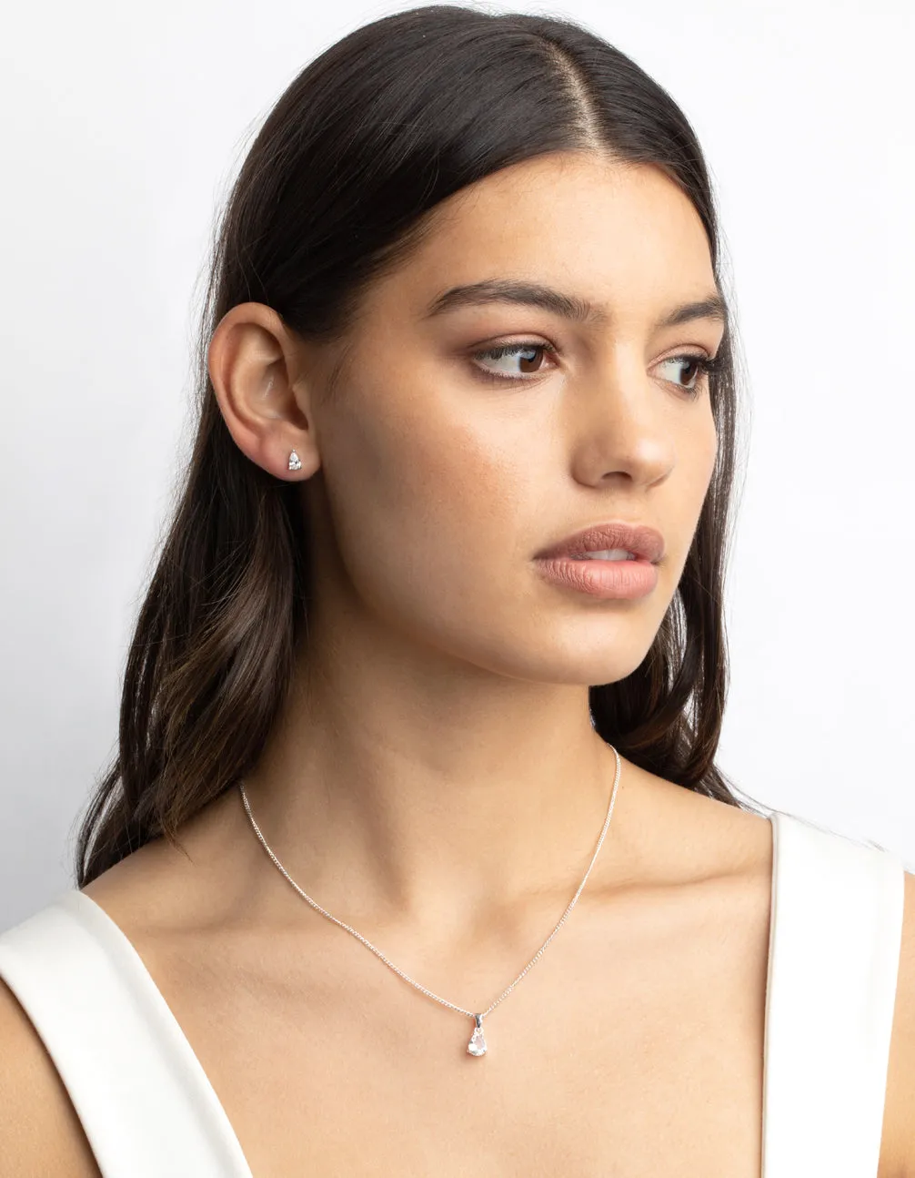 Silver Pear Solitaire Earrings & Necklace Giftbox sold by lovisa product image thumbnail 5