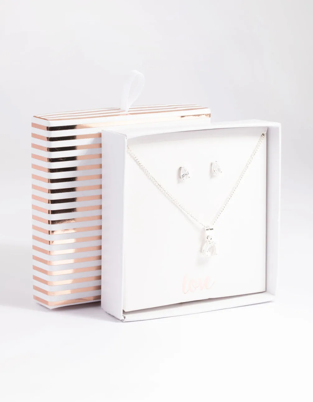 Silver Pear Solitaire Earrings & Necklace Giftbox sold by lovisa product image thumbnail 3