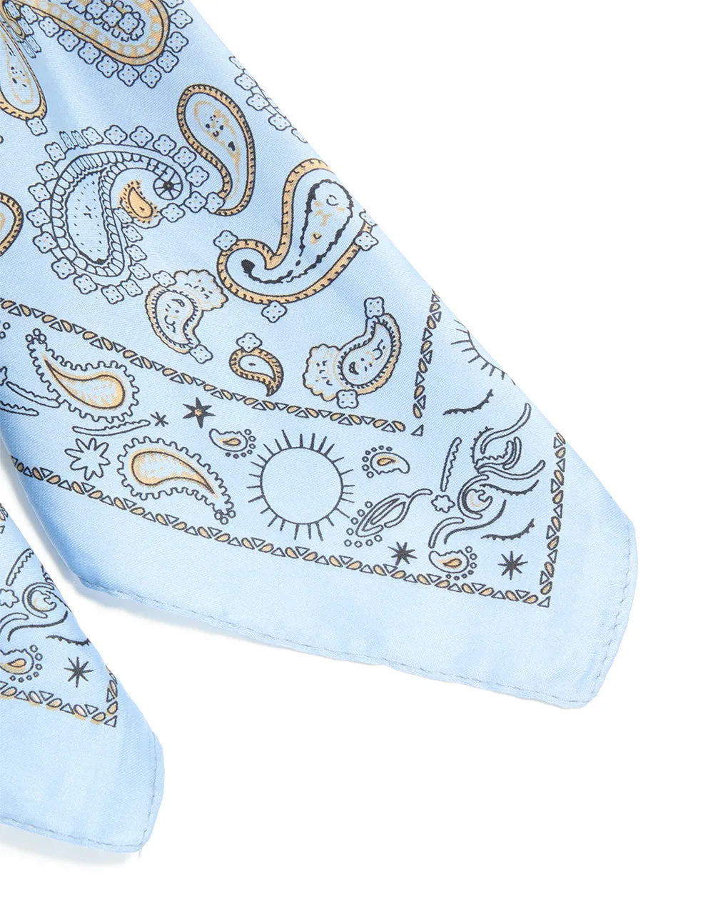 Light Blue Paisley Printed Fabric Scarf sold by lovisa product image thumbnail 3