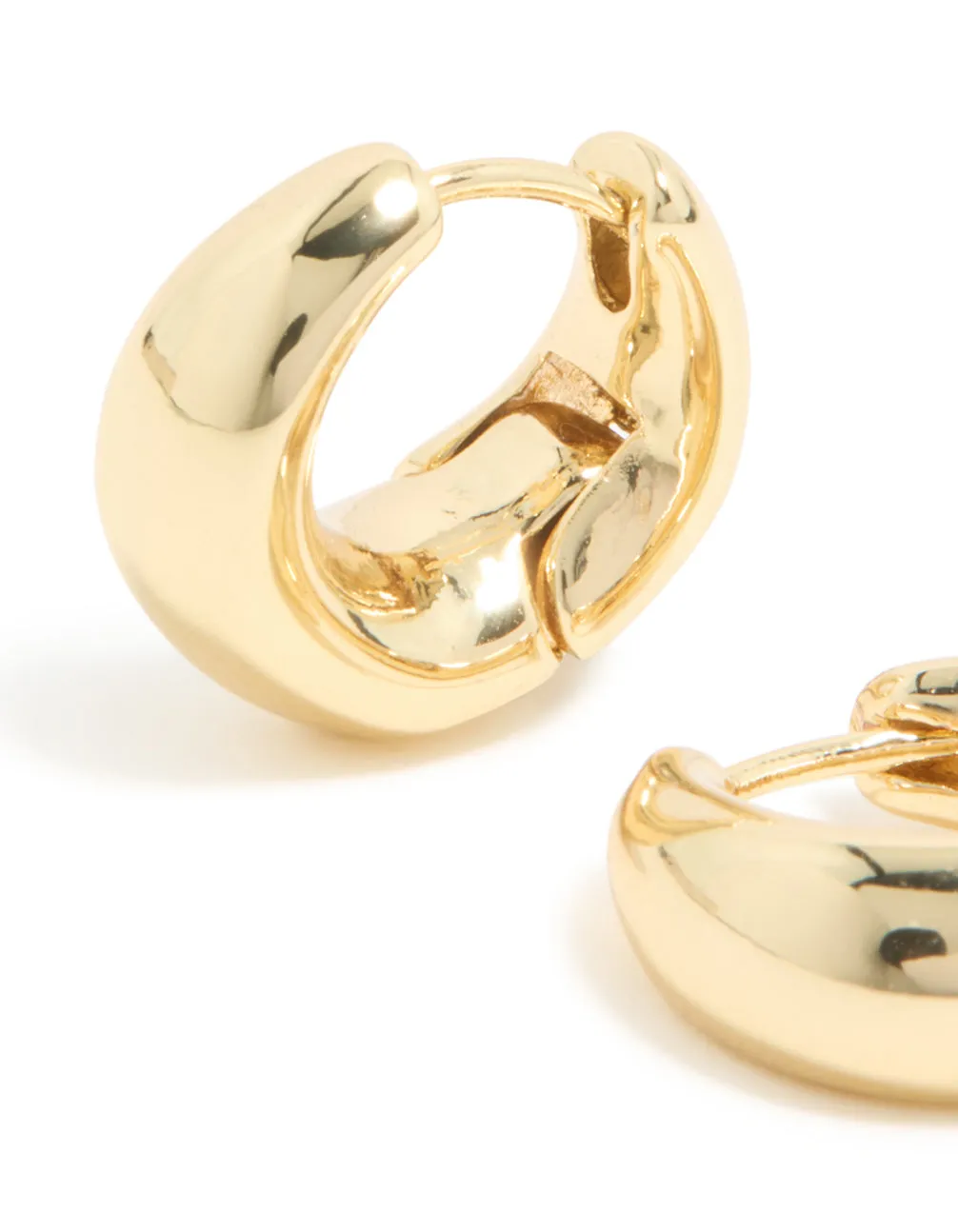 Gold Plated Small Organic Huggie Earrings sold by lovisa product image thumbnail 2