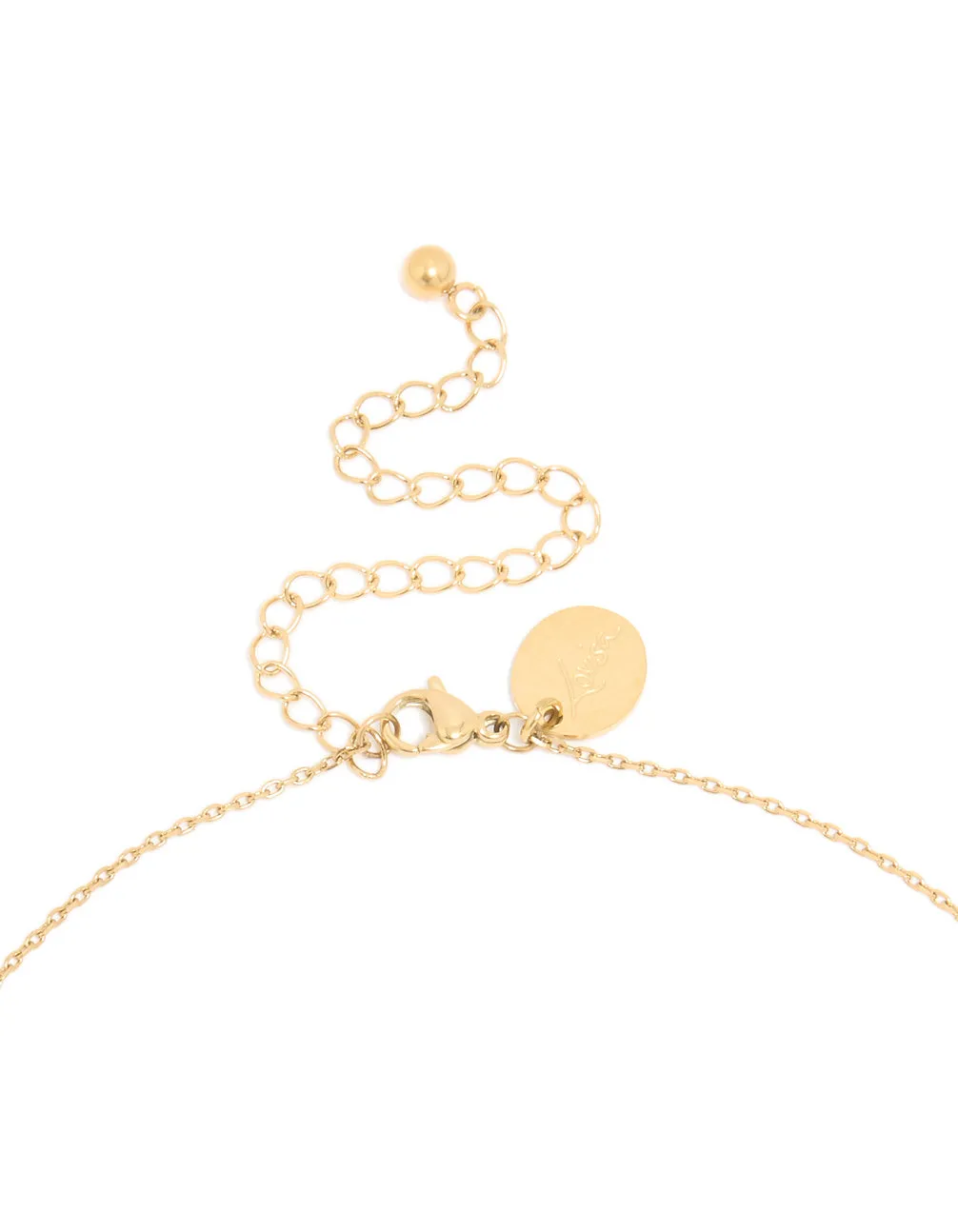 Waterproof Mixed Metal Plated Stainless Steel Open Pearl Pendant Necklace sold by lovisa product image thumbnail 5