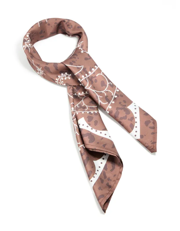 Western Leopard Print Fabric Scarf sold by lovisa