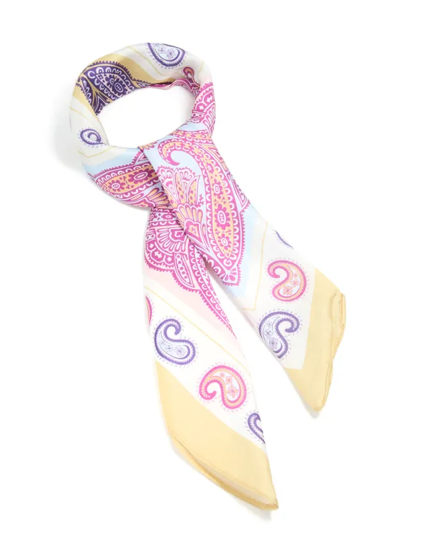 Multicoloured Paisley Square Fabric Scarf sold by lovisa