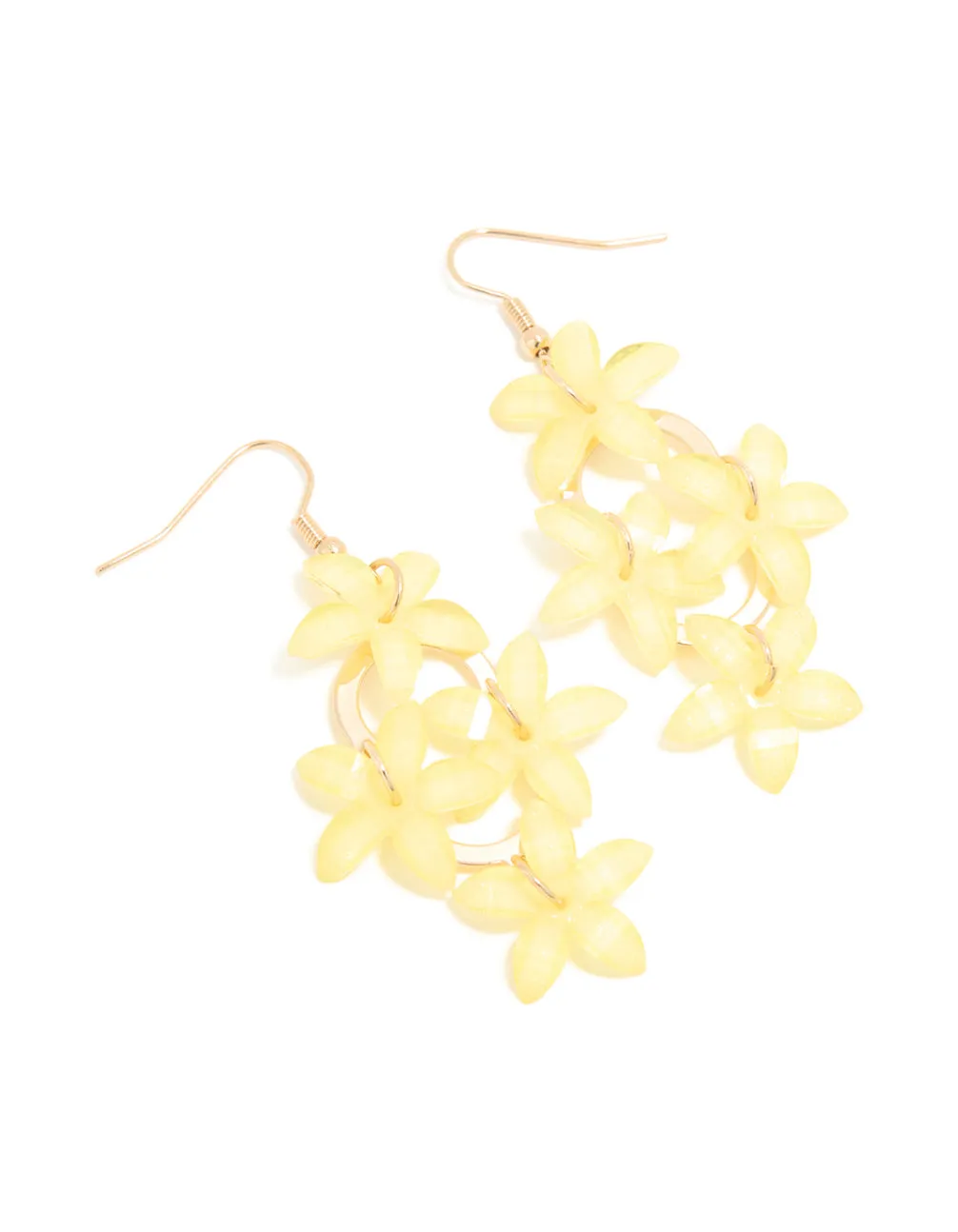 Gold Flowers Drop Earrings sold by lovisa