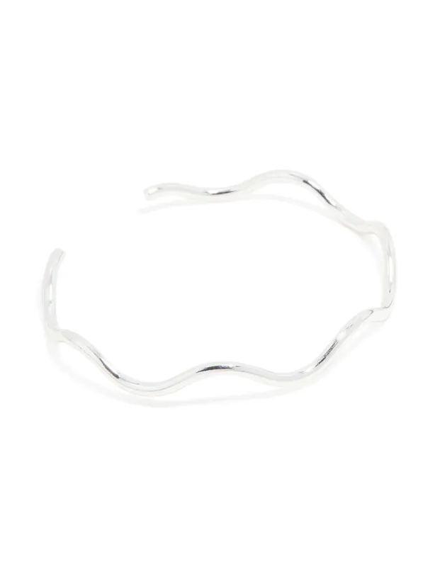Silver Classic Wave Arm Cuff sold by lovisa