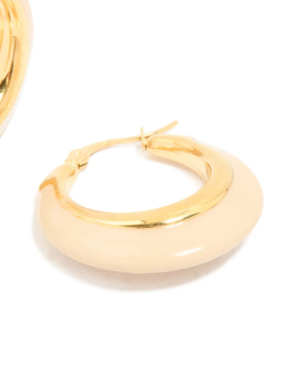 Waterproof Gold Plated Stainless Steel Short Enamel Hoop Earrings sold by lovisa product image thumbnail 3
