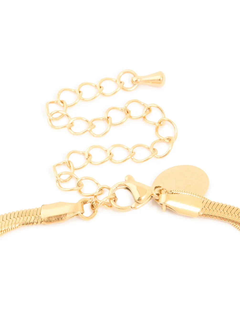 Waterproof Gold Plated Stainless Steel Snake Chain & Heart Pendant Layered Necklace sold by lovisa product image thumbnail 3