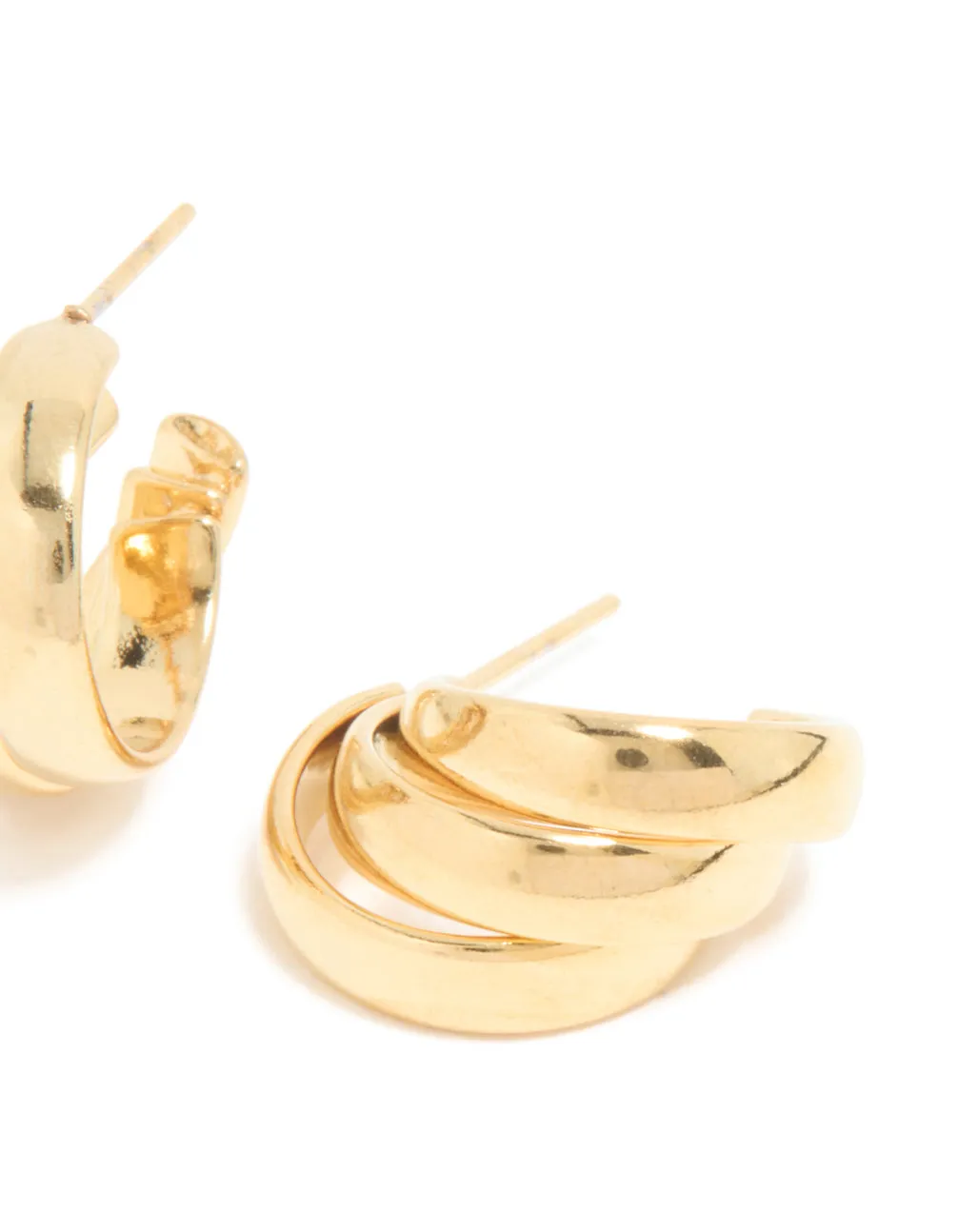 Waterproof Gold Plated Stainless Steel Triple Wrapped Illusion Hoop Earrings sold by lovisa product image thumbnail 3