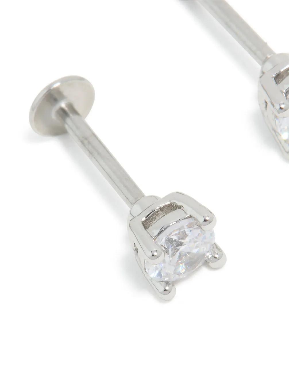 Surgical Steel 4mm Cubic Zirconia Flat Back Studs sold by lovisa product image thumbnail 2
