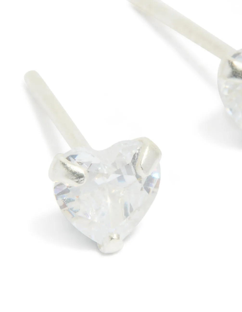 Sterling Silver Cubic Zirconia Heart Stud Earrings sold by lovisa product image thumbnail 2