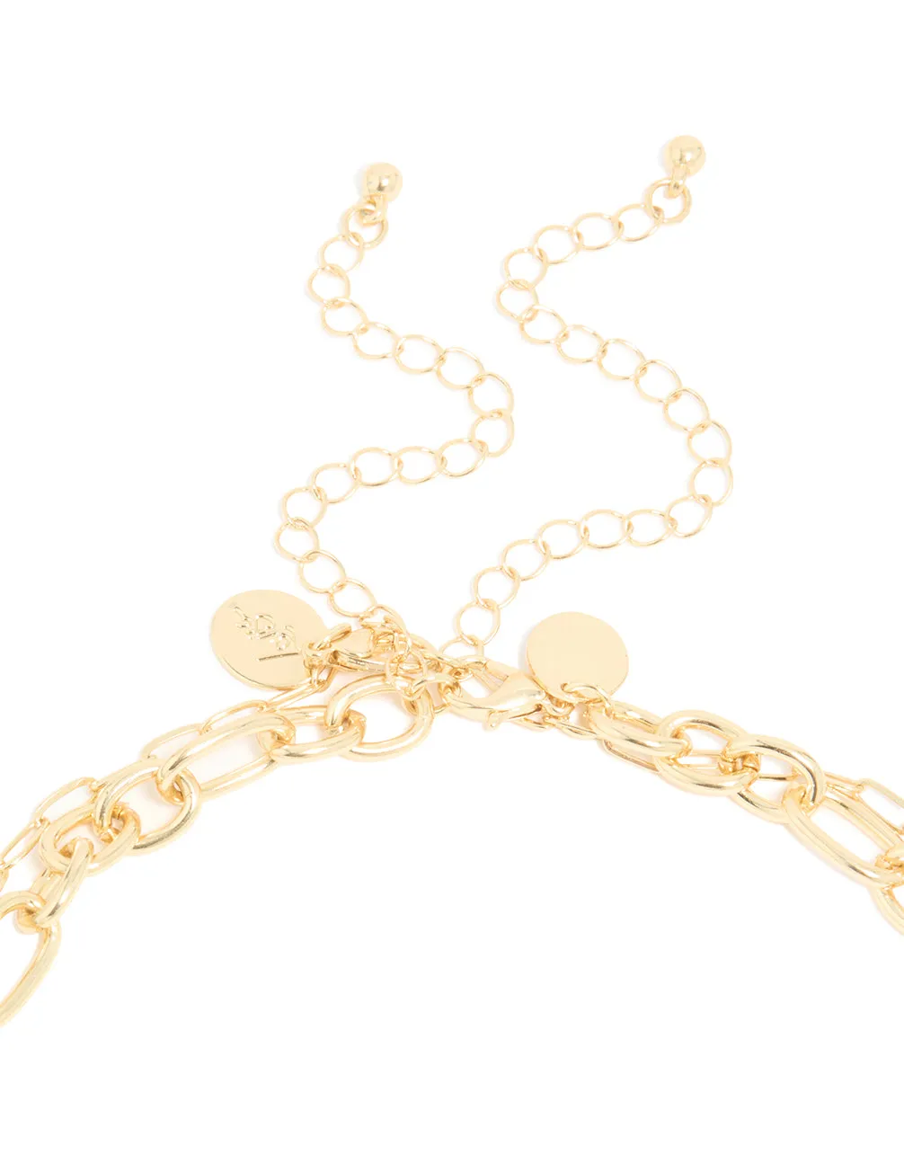 Gold Plated Diamante Rectangle Chain Layered Necklace sold by lovisa product image thumbnail 3
