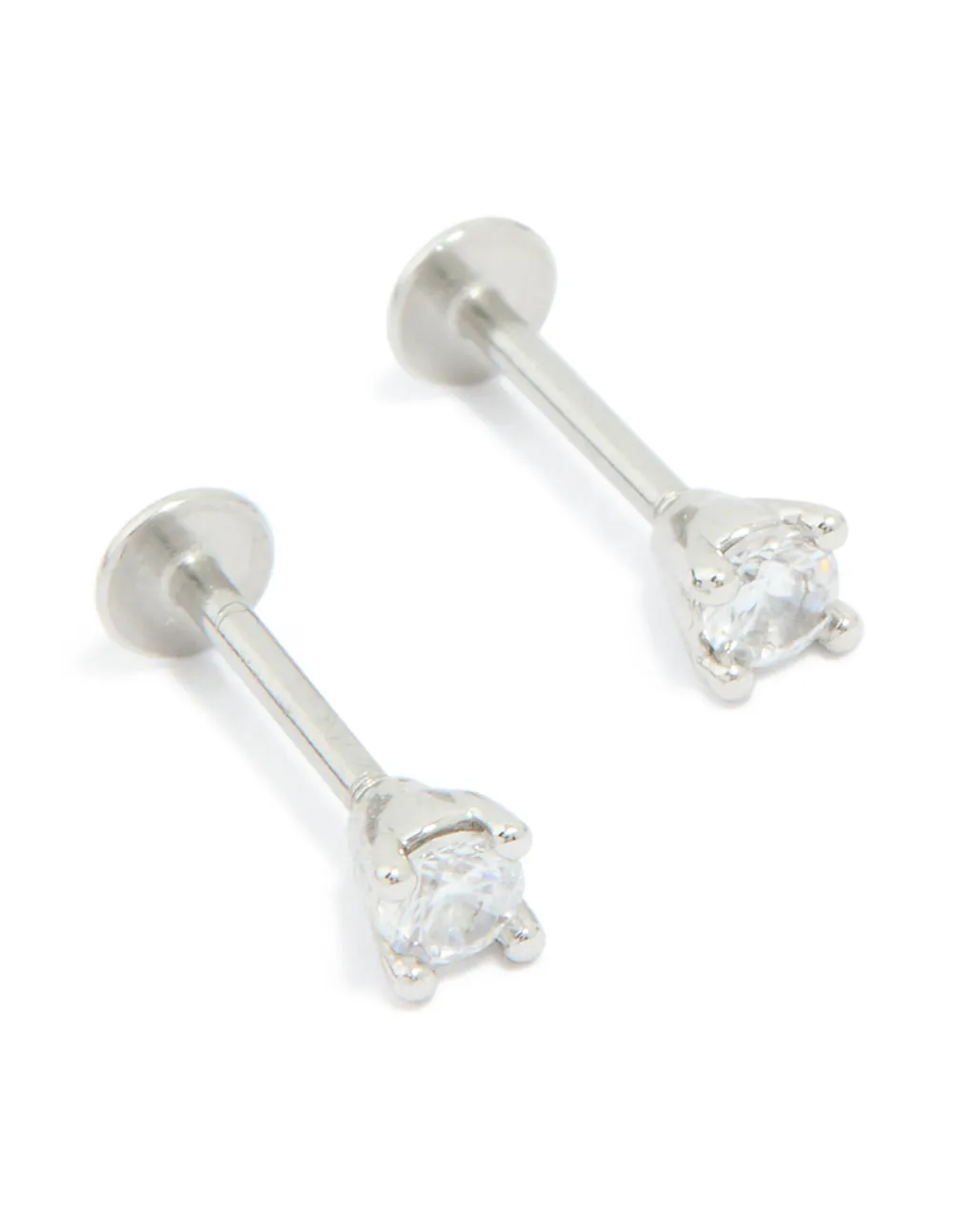 Surgical Steel Cubic Zirconia Flat Back Studs sold by lovisa