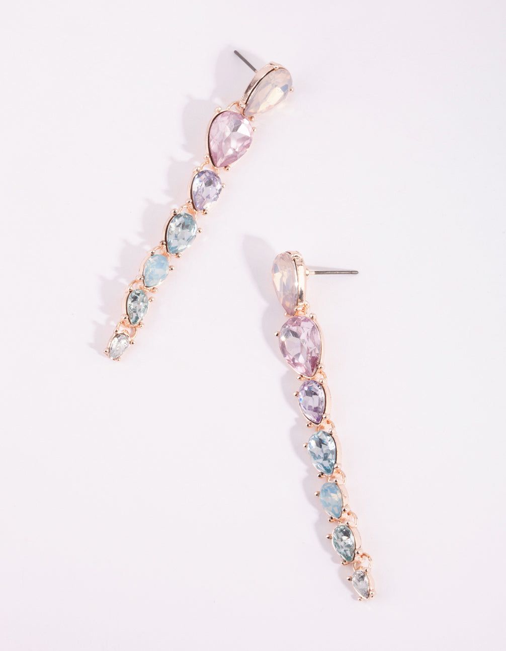 Rose Gold Multicoloured Teardrop Earrings sold by lovisa product image thumbnail 2