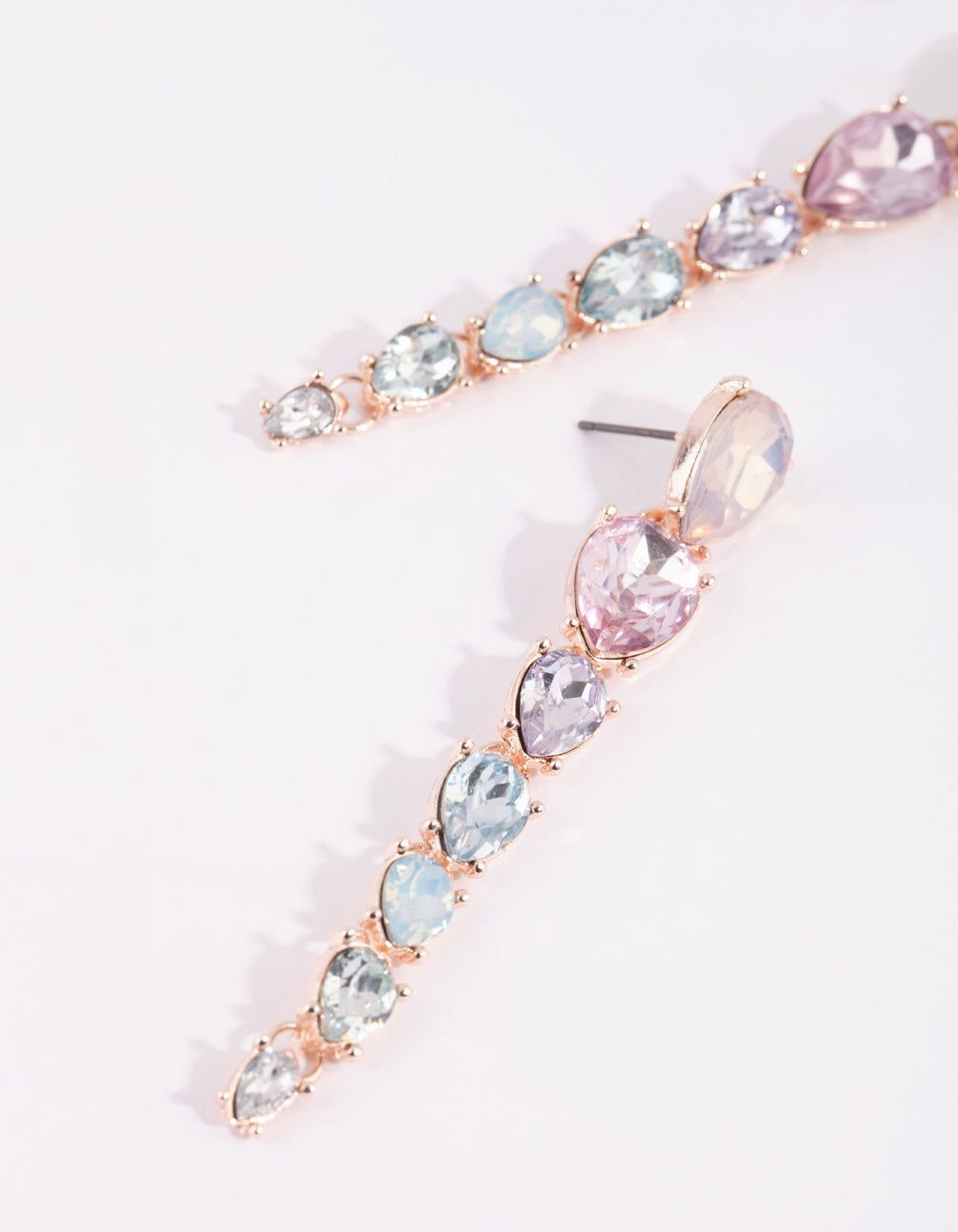 Rose Gold Multicoloured Teardrop Earrings sold by lovisa product image thumbnail 3