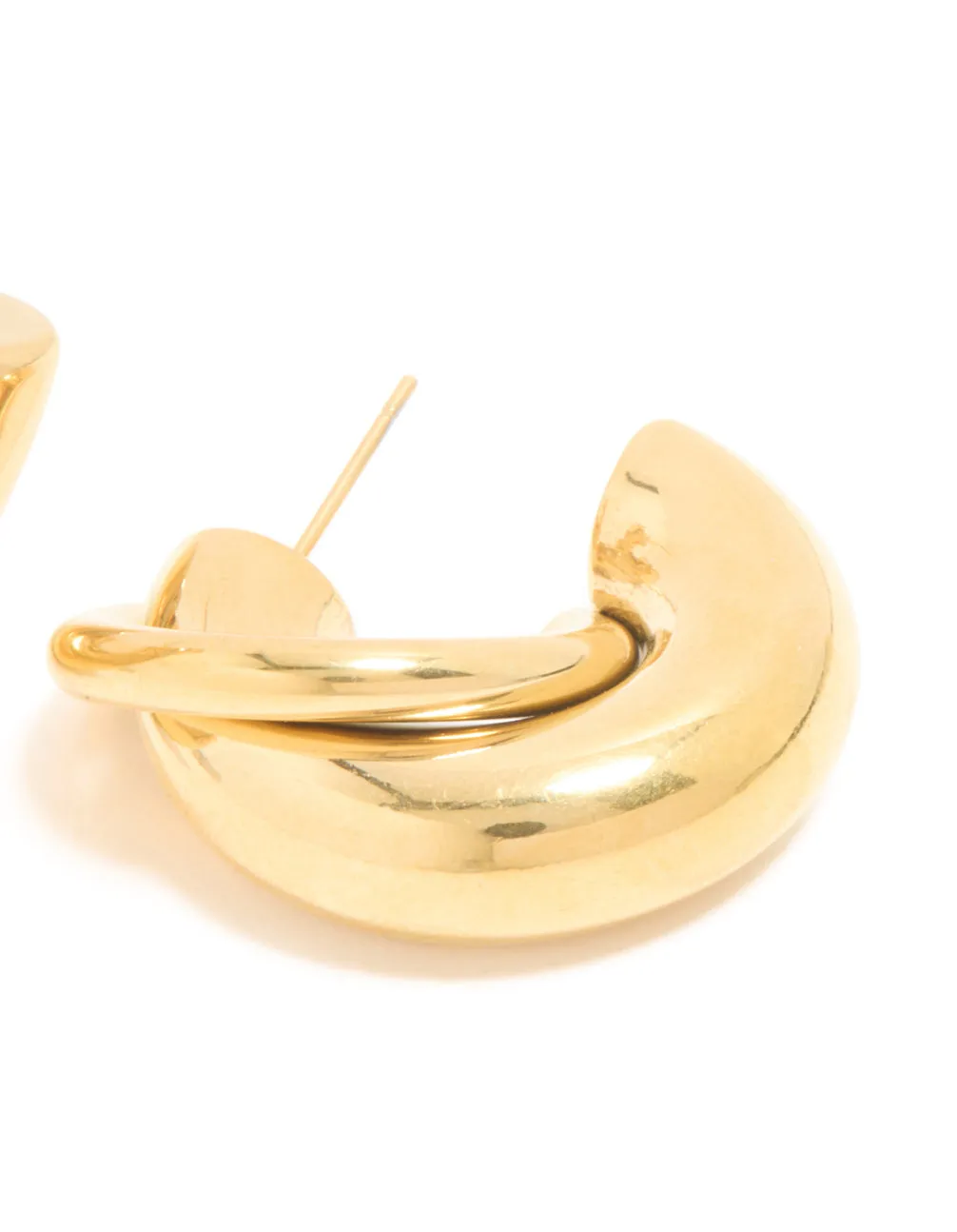 Waterproof Gold Plated Stainless Steel Medium Illusion Hoop Earrings sold by lovisa product image thumbnail 5